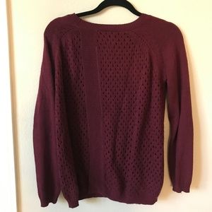 Pixley Stitchfix Maroon Split Back Sweater - Sz XS